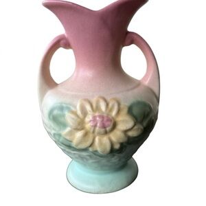 1940s Hull art Pottery Vase 5.75" matte pink